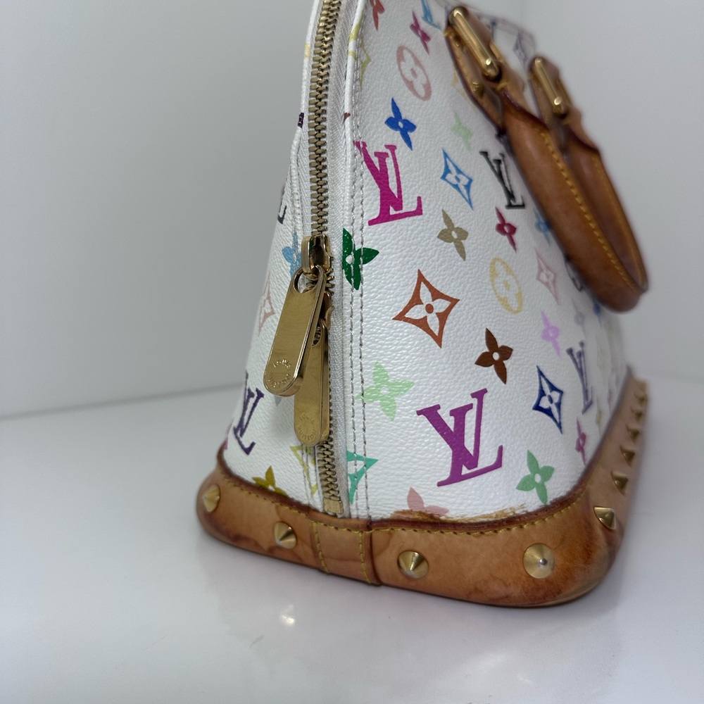 Louis Vuitton super rare mirkami White Multicolor vintage Alma - Picture 7 of 12